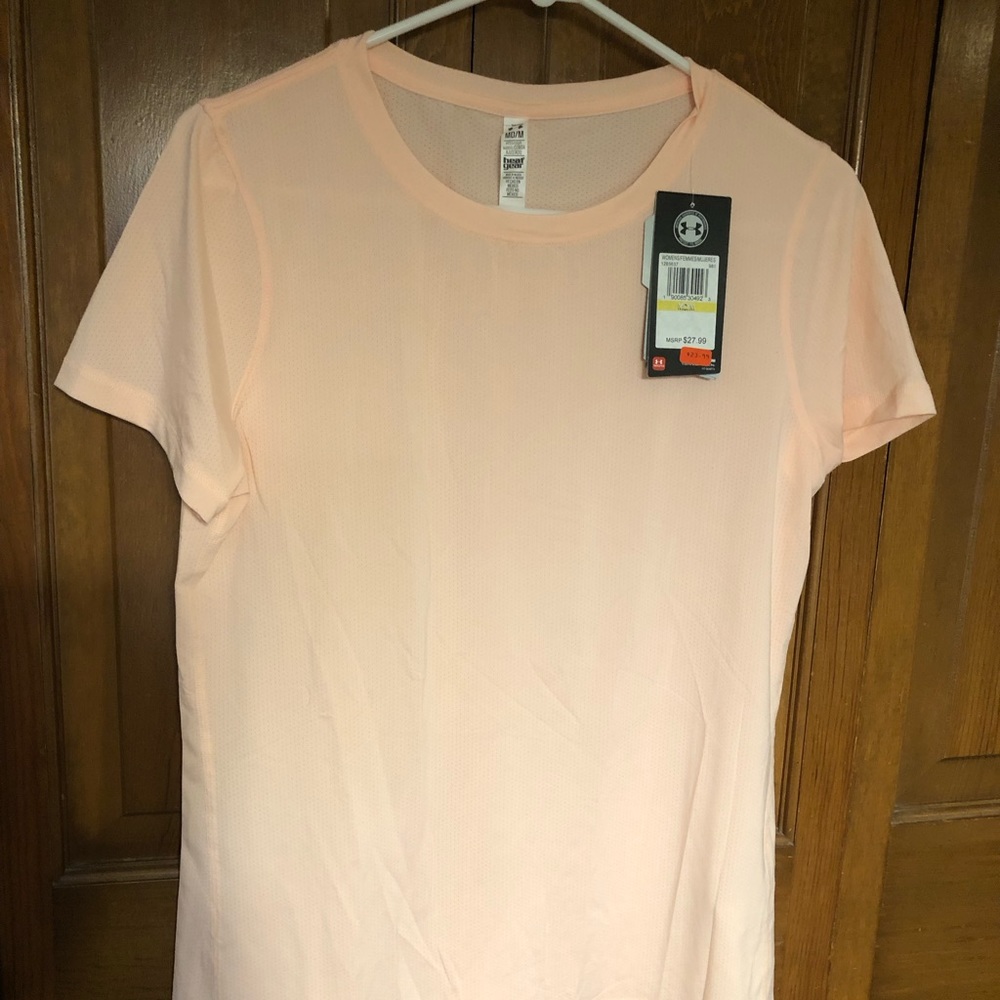 Under Armour peach exercise fitness shirt BNWT